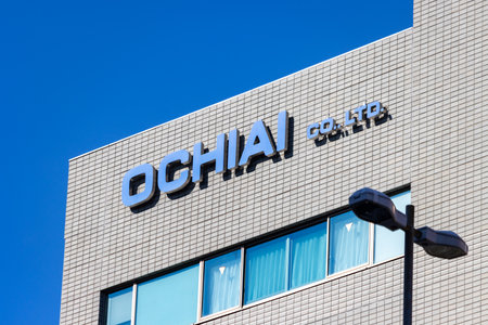 Tokyo, Japan, October 26, 2023: OCHIAI CO., LTD Building Facadeのeditorial素材