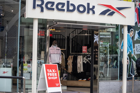 Tokyo, Japan, October 29, 2023: Reebok Brand Storefront in Tokyoのeditorial素材