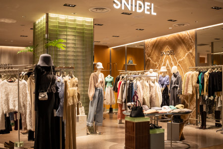 Tokyo, Japan, October 29, 2023: SNIDEL Fashion Brand Storefront in a Mallのeditorial素材
