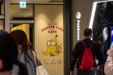 Tokyo, Japan, October 29, 2023: Entrance to Sweets Time Coffeeのeditorial素材