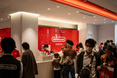 Tokyo, Japan, October 29, 2023: Interior of Nintendo Tokyo Storeのeditorial素材