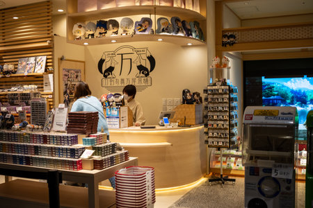 Tokyo, Japan, October 29, 2023: Interior of a Traditional Japanese Goods Storeのeditorial素材