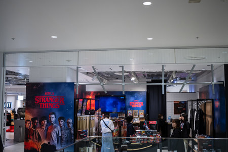 Tokyo, Japan, October 29, 2023: 'Stranger Things' series merchandise in a storeのeditorial素材
