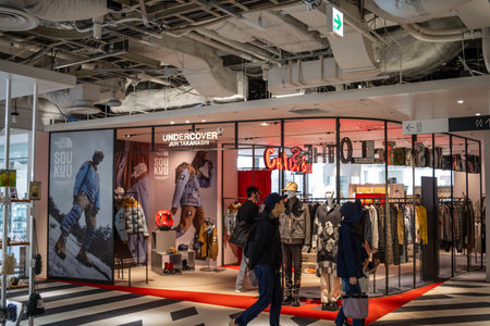 Tokyo, Japan, October 29, 2023: Fashionable display at an UNDERCOVER clothing storeのeditorial素材