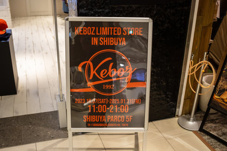 Tokyo, Japan, October 29, 2023: Signage for KEBABZ LIMITED STORE event in Shibuyaのeditorial素材