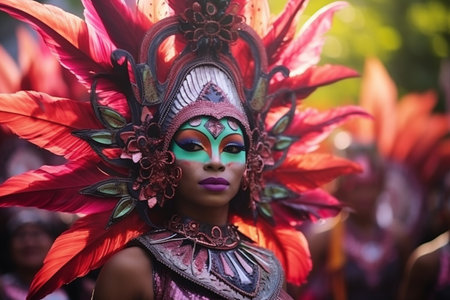 Carnival Performer in Colorful Costumeの素材
