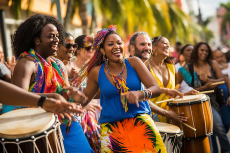 Cultural Festival with African Drummers Performingの素材