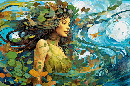 Nature and Woman Harmonyの素材