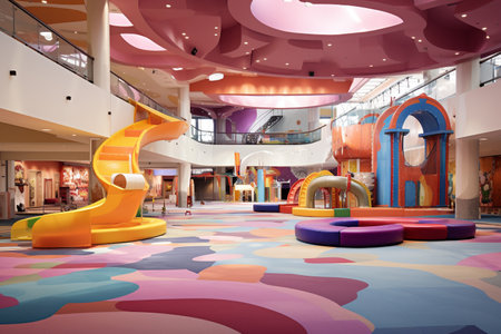 Children's Play Area in a Colorful Indoor Spaceの素材