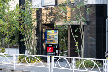 Tokyo, Japan, November 1, 2023: Vending Machines Offering a Variety of Beverages in Tokyo