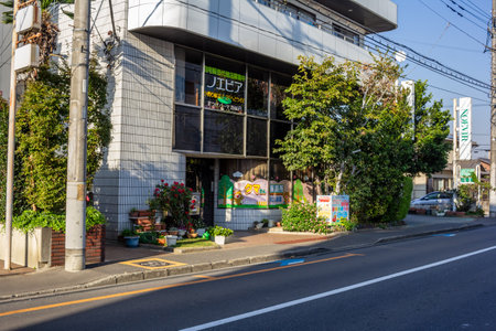 Tokyo, Japan, November 3, 2023: Storefront of Peanuts Cafe in Tokyoのeditorial素材