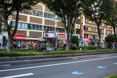 Tokyo, Japan, November 3, 2023: Street View of Shibuya with Pedestrians and Trafficのeditorial素材