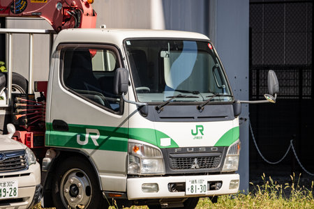 Tokyo, Japan, November 3, 2023: JR East Maintenance Truck Parked on the Streetのeditorial素材