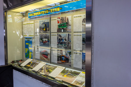 Tokyo, Japan, November 3, 2023: Exhibition Display in the Railway Museumのeditorial素材