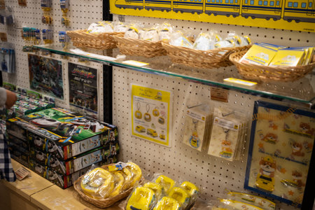 Tokyo, Japan, November 3, 2023: Souvenir shop at the Railway Museumのeditorial素材