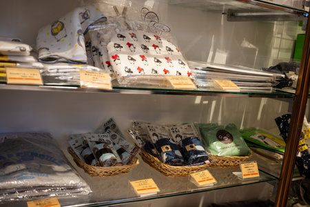 Tokyo, Japan, November 3, 2023: Merchandise display at the railway museumのeditorial素材