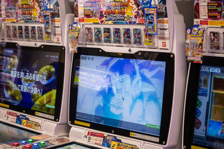 Tokyo, Japan, November 3, 2023: Arcade gaming machines in Tokyoのeditorial素材