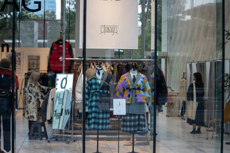 Tokyo, Japan, November 4 2023: Fashion store display window