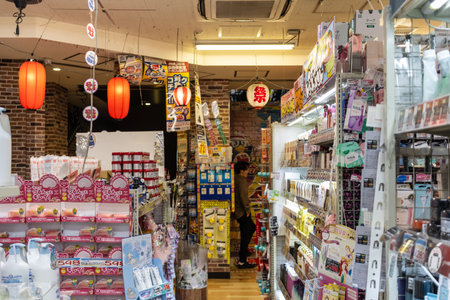 Tokyo, Japan, November 4 2023: Inside a Japanese Convenience Storeのeditorial素材