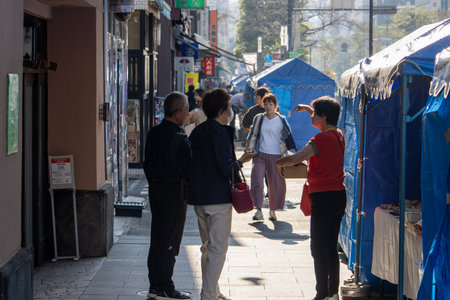 Tokyo, Japan, November 4 2023: Street Market Conversationのeditorial素材