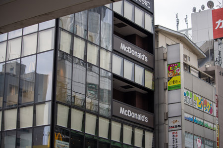 Tokyo, Japan, November 5 2023: McDonald's Restaurant Exteriorのeditorial素材