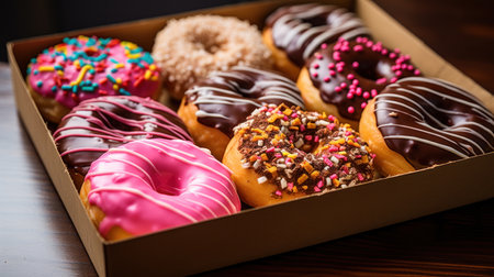 Sweet tasty colorful donutsの素材