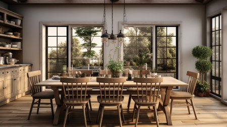 Dining room, rustic decorの素材