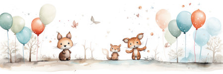 Cute funny animalsの素材