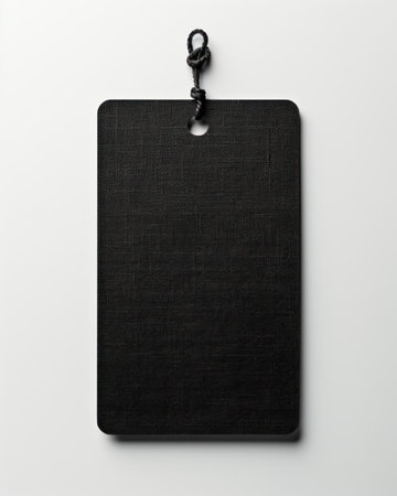 Empty linen hangtag close-upの素材