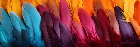 Vivid multi-colored feathersの素材