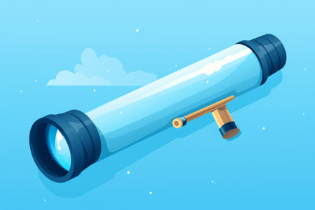 Illustration of a spyglass close upの素材