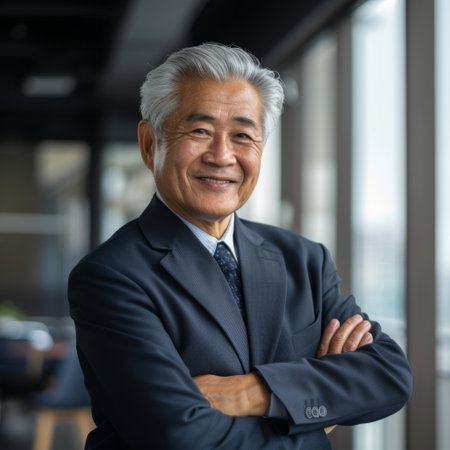 Portrait of a Chinese male businessmanの素材
