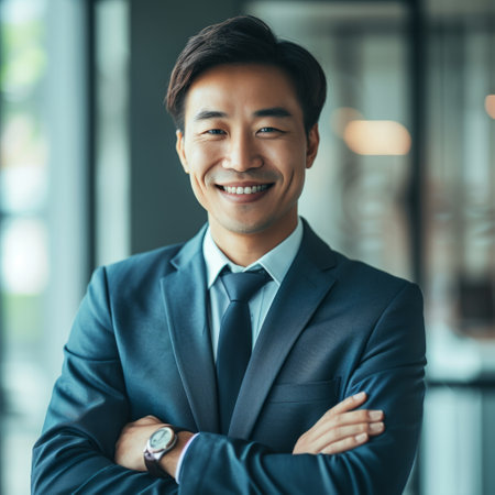 Portrait of a Chinese male businessmanの素材