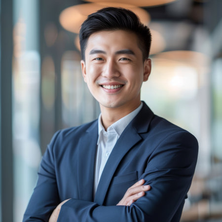 Portrait of a Chinese male businessmanの素材