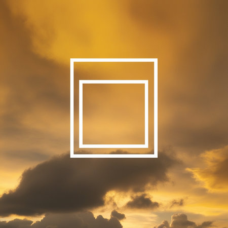 Frame on a background of the sky with clouds. Template for designの素材