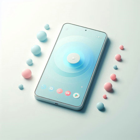 Smartphone on white background, closeup