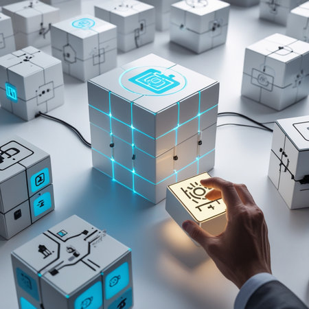 Artificial intelligence (AI), machine learning and modern computer technologies concepts.