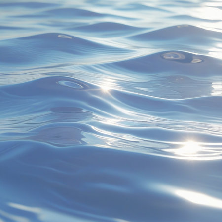 Water surface with sun reflections. Abstract background and texture for design.