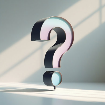 Question mark on a white background. 3d rendering, 3d illustration.