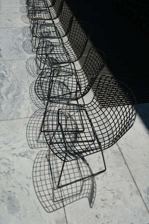 Outdoor / garden chairs by the poolの写真素材