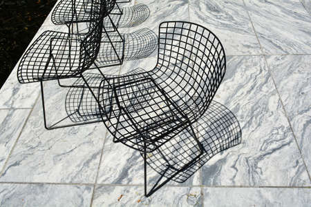 Outdoor / garden chair by the poolの写真素材