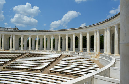 Memorial Amphitheater in Arlington National Cemetery, Washington DCのeditorial素材
