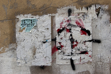 street-art - street art - posters and information artistically editedの写真素材