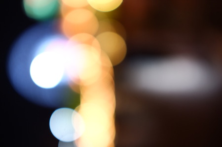 Elegant abstract background with blurry light at nightの写真素材