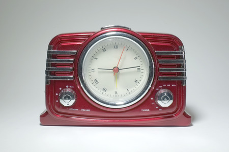 Retro radio receiver with clock of the last centuryの写真素材