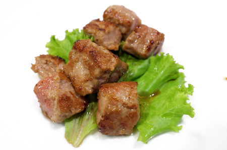 Dice steakの写真素材
