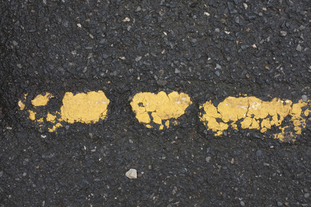 Pale yellow line on the road