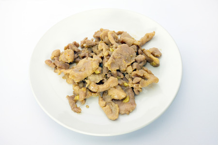 Stir fry pork and pepperの写真素材