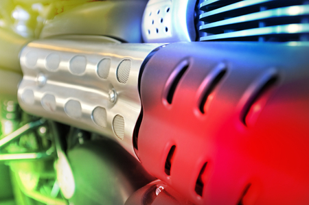 lose up of motorcycle engine design detailsの写真素材