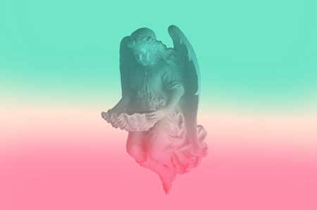 Angelic cupid statue - vintage retro effect style pictureの写真素材